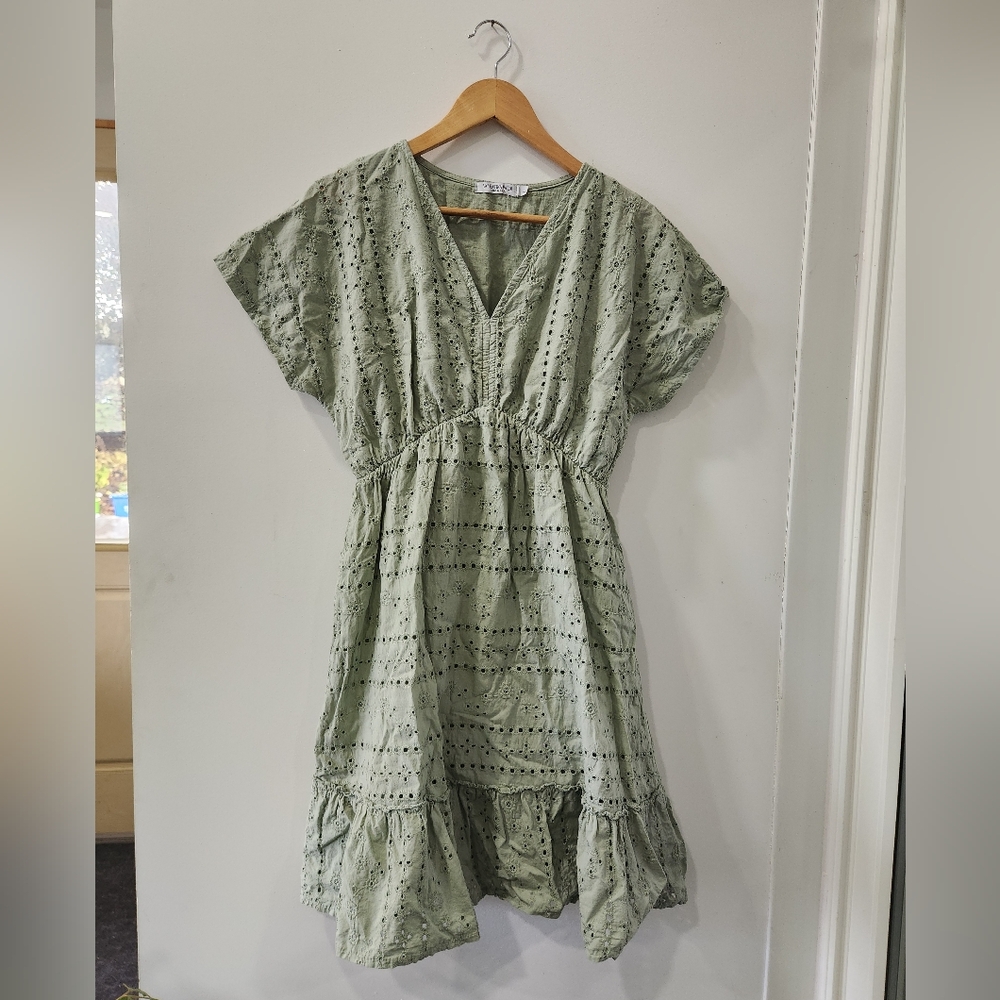 Chic Olive Midi Dress